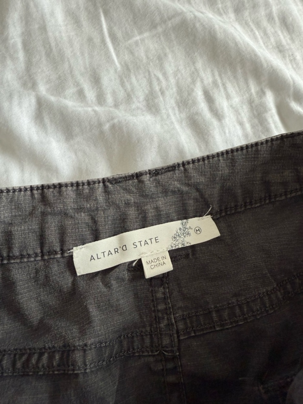 Altar'd State Charcoal Smocked Mini Skirt - Picture 4 of 5